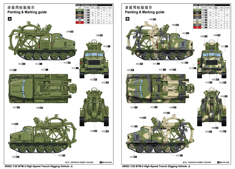 Trumpeter 759502 BZM-3 High-Speed Trench Digging Vehicle