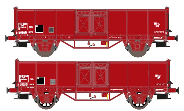 Exact-train 23952 SNCF offener Güterwagen-Set 2-tlg. Ep.4