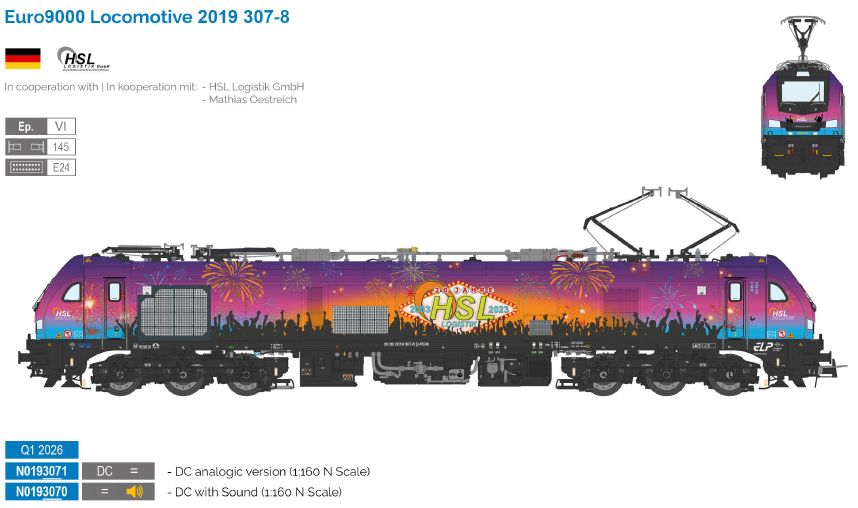 N0193071 HSL Hybridlok Euro9000 2019 307 Ep.6