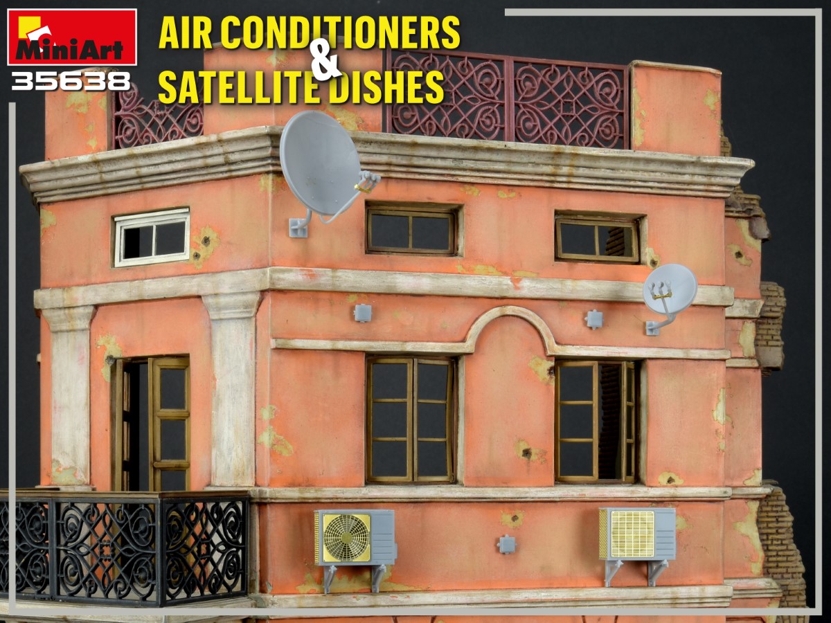 MiniArt 35638 Air Conditioner & Satellite Dishes