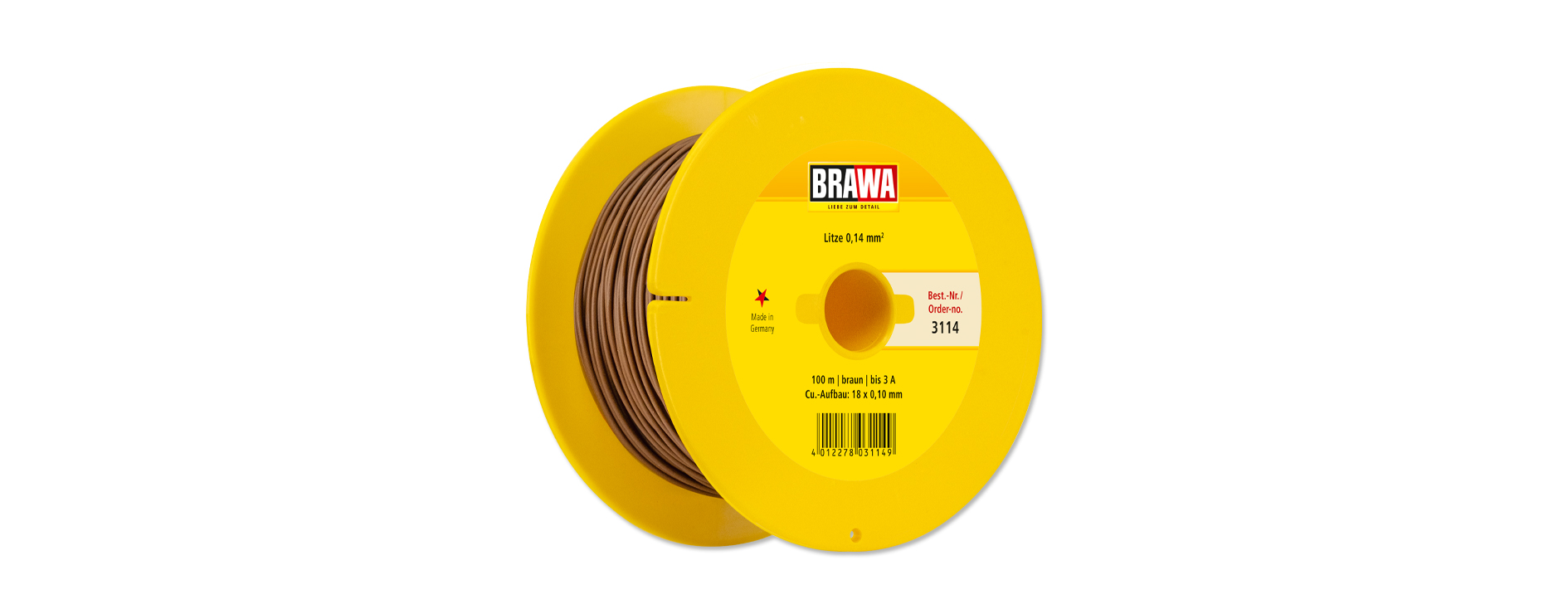 3114 Litze einadrig, braun 0,14 mm² 100 m