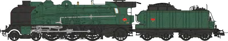 MB-213 SNCF Dampflok 231 G 206 VENISSIEUX