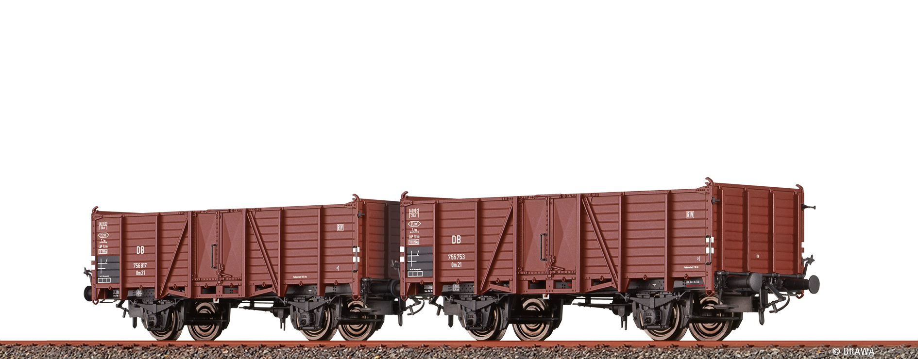 Brawa 48450 DB offene Güterwagen-Set 2-tlg. Om Ep.3