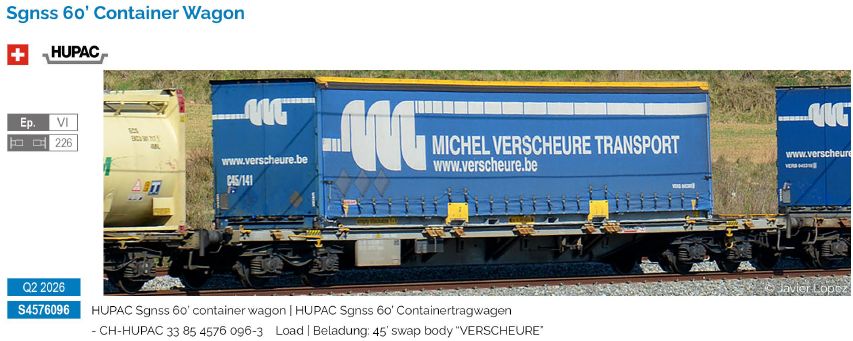 S4576096 Hupac Containerwagen Sgnss60 Ep.6