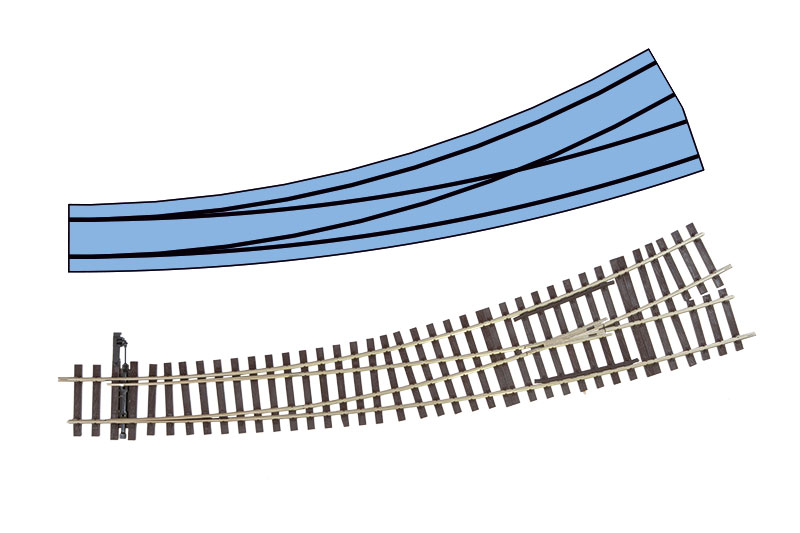 45034 Bogenweiche links