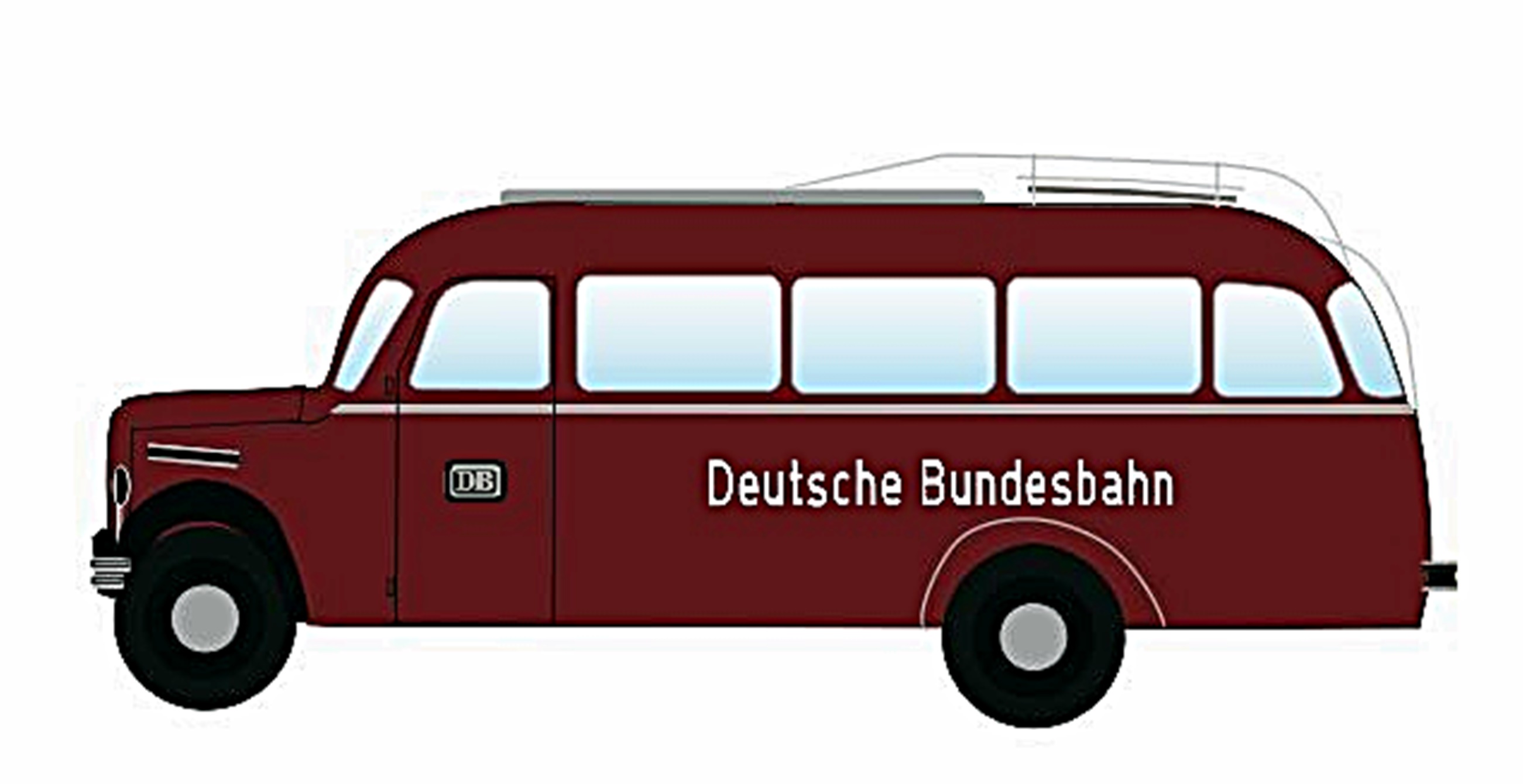 NA88056 Borgward Bus B2000 Bundesbahn