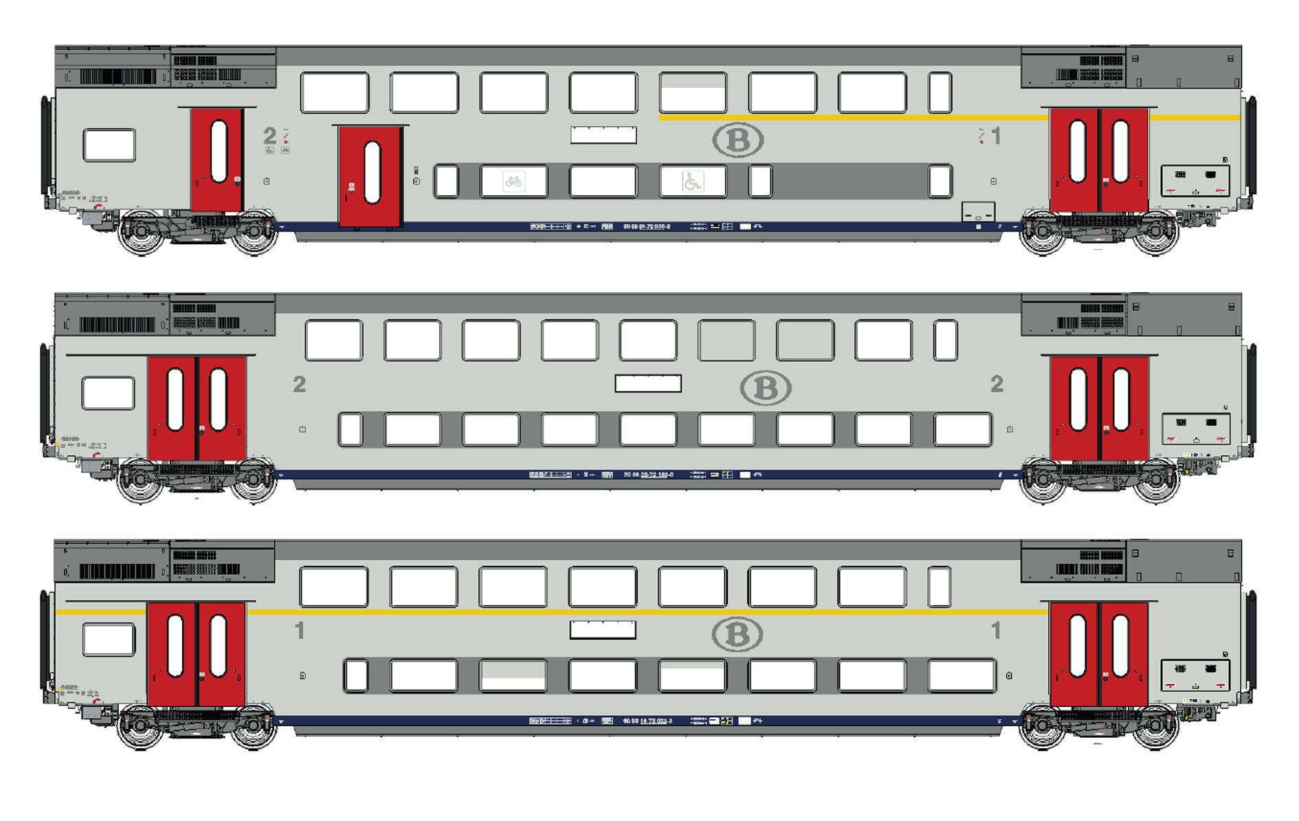 43602AC SNCB Doppelstockwagen M6 Set 3-tlg Ep.6