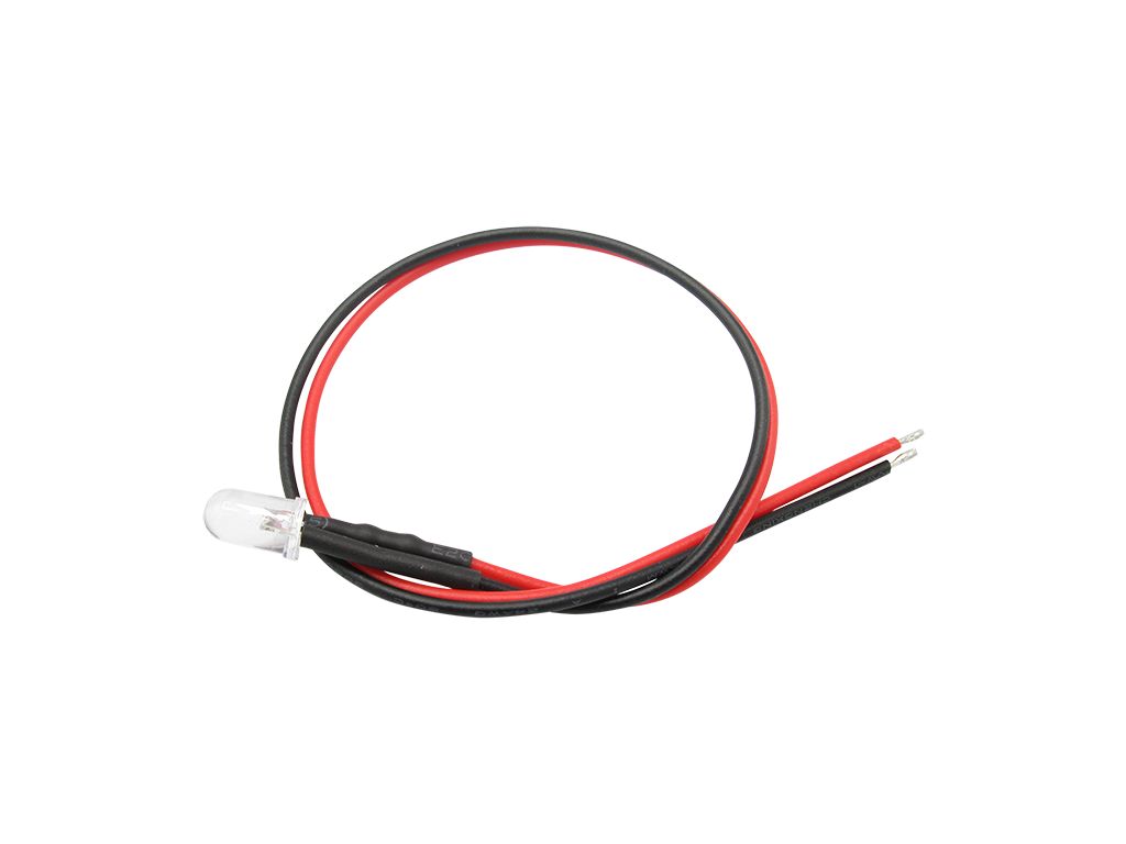51235 10 Stück LED 5mm klar mit Anschlusskabe