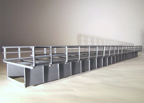 Hack T072 Blechträgerbrücke 72 cm, grau