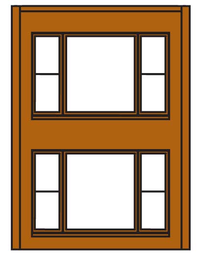 DPM30164 Two-Story Window Wall, 4 St.