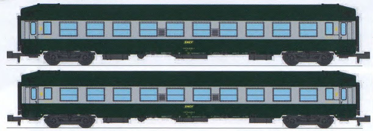 NW-344 SNCF Schlafwagen-Set 2-tlg. UIC Ep.4