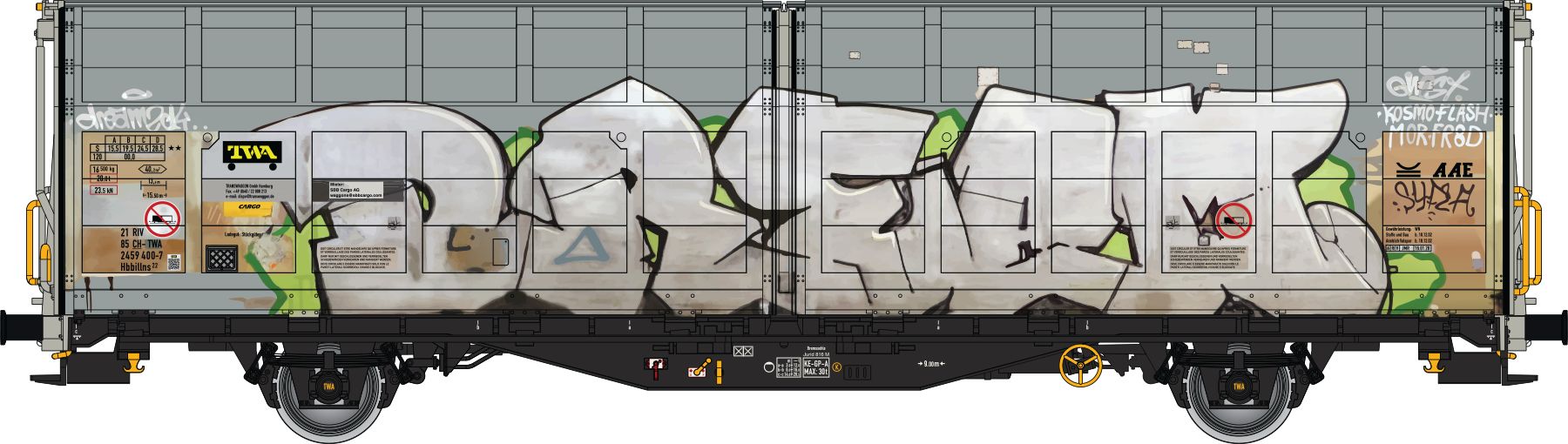245065 TWA Schiebewandwagen Ep.6- Graffiti