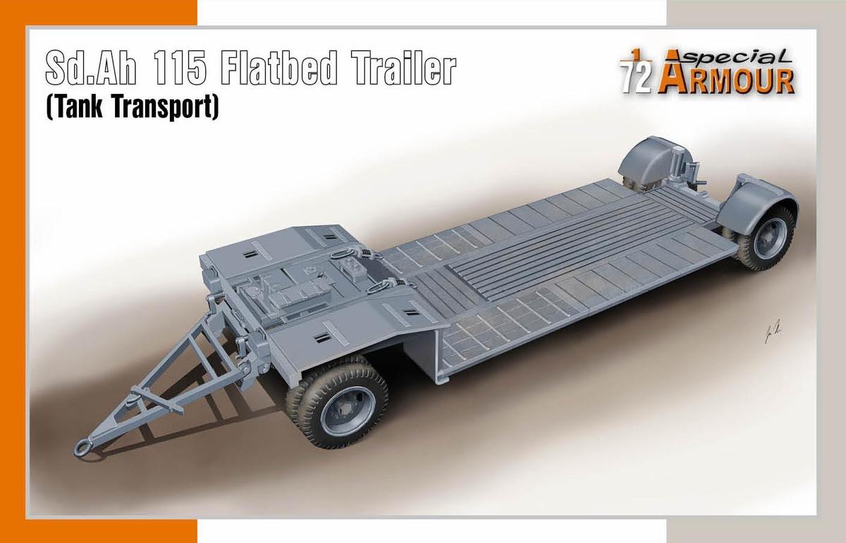 SA72022 Sd.Ah 115 Flatbed Trailer Tank Transport