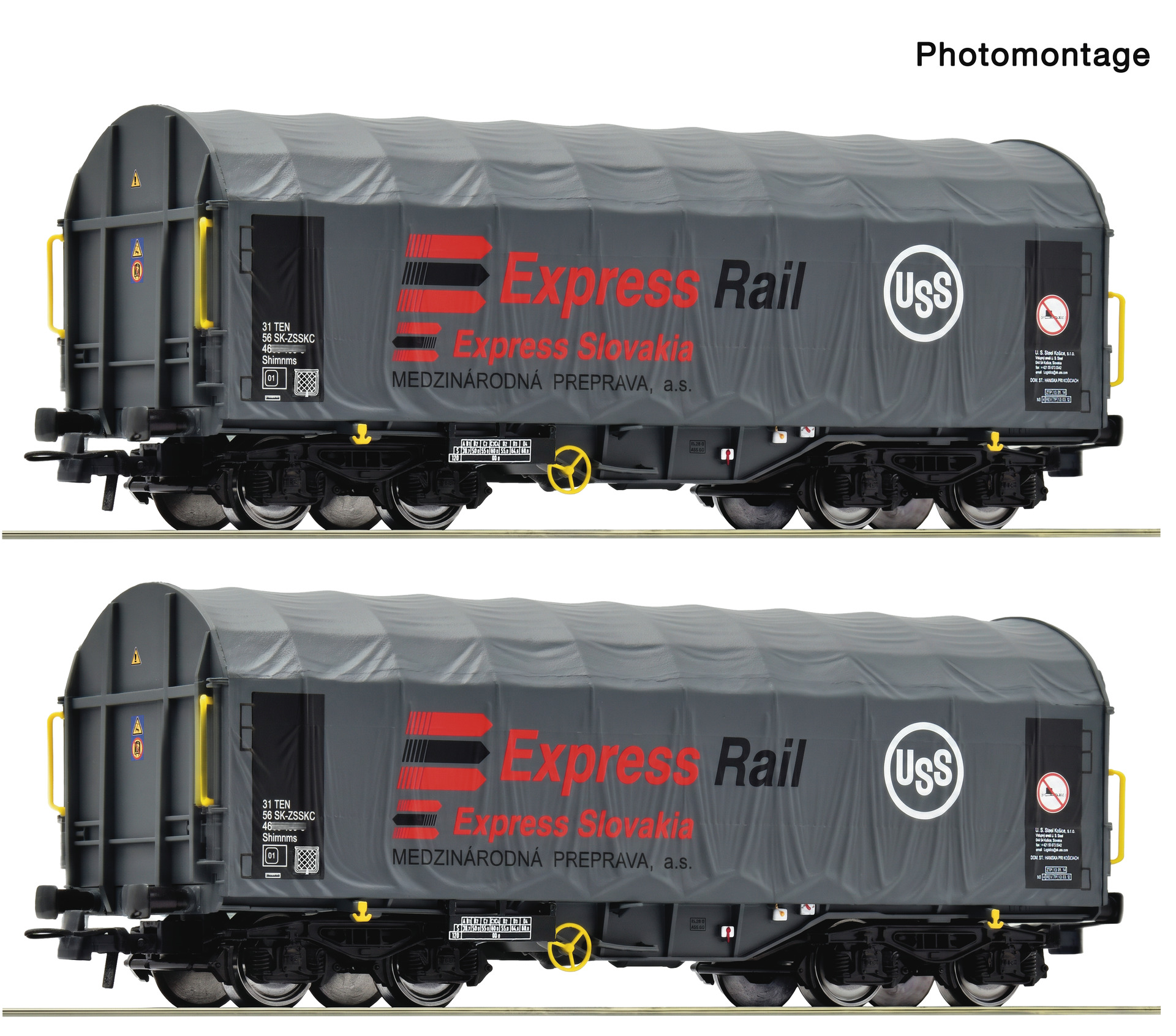 6600455 ZSSK Cargo Schiebeplanenwagen-Set Ep.6