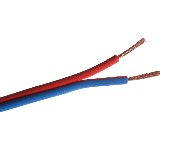 50218 10m Zwillingslitze 2x 0,14mm² rot/blau