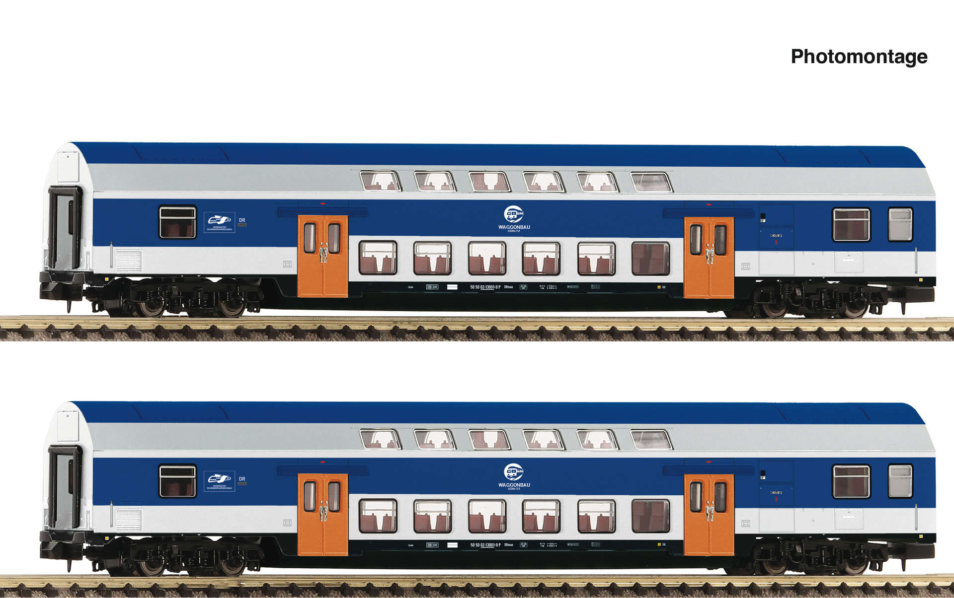 6260094 DR/VEB Doppelstockwagen-Set 2tlg. Ep.4