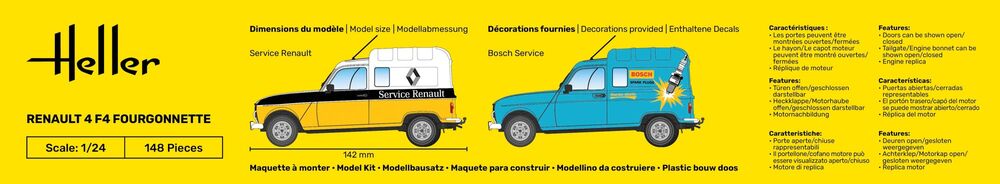 Heller 82700 Renault 4 F4 Fourgonette