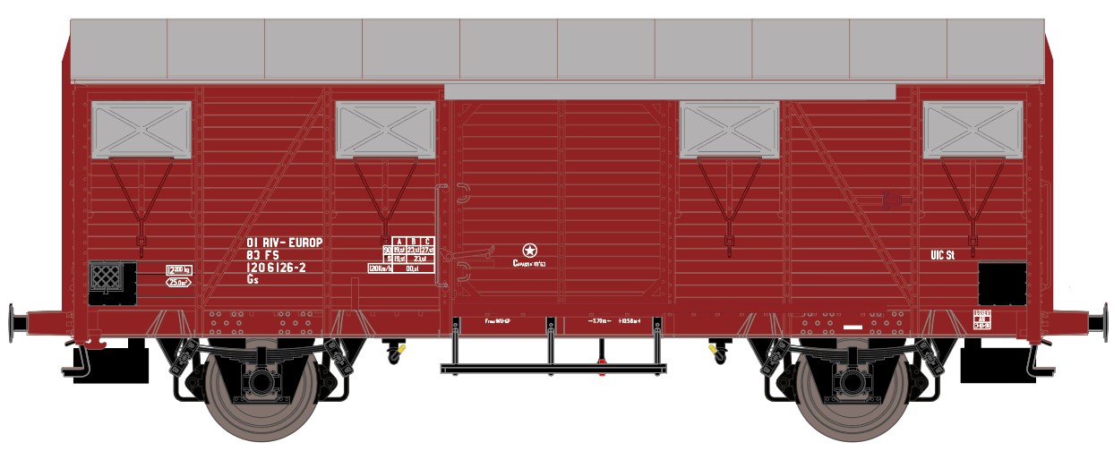 Exact-train 20958 FS gedeckter Güterwagen Gs Ep.4b