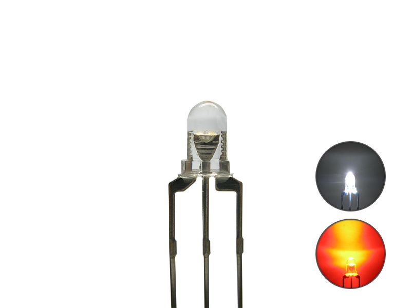 50816 DUO Bi-Color LED 3mm klar 3pin Anode ka