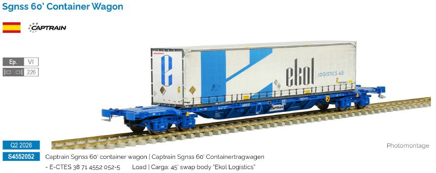 S4552052 Captrain Containerwagen Sgnss60 Ep.6
