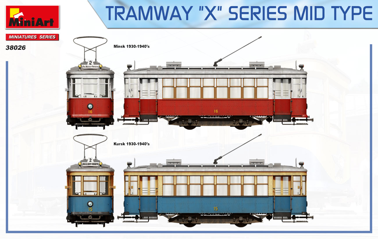 MiniArt 38026 Tramway / Strassenbahn 'X'-Series.