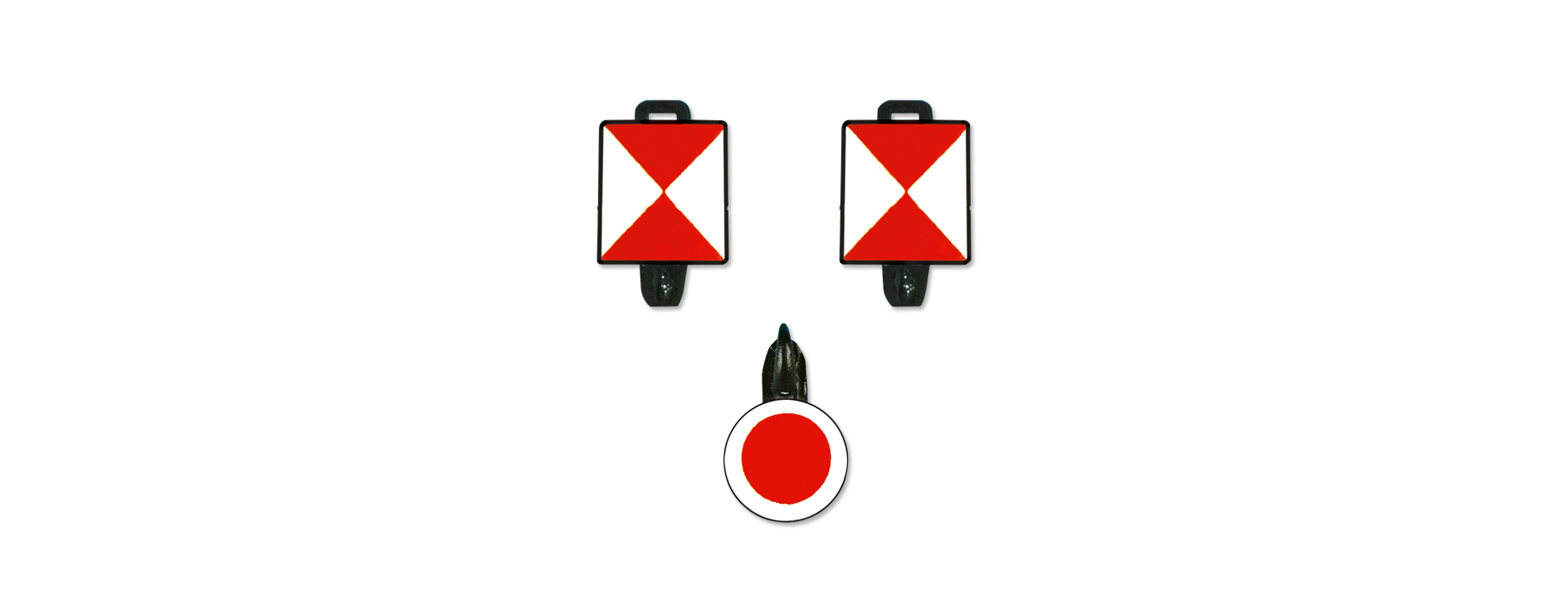 2231 Zugschlusstafel-Set 3-tlg