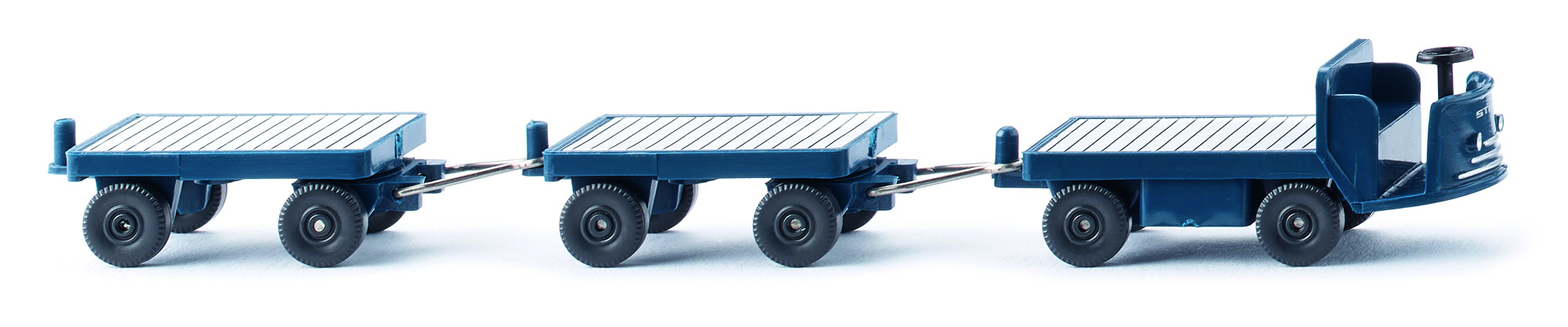 116004 Elektrokarren m. 2 Anhänger grünblau