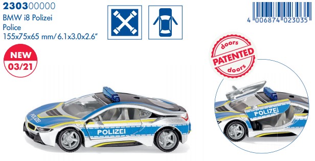 2303 BMW i8 Polizei