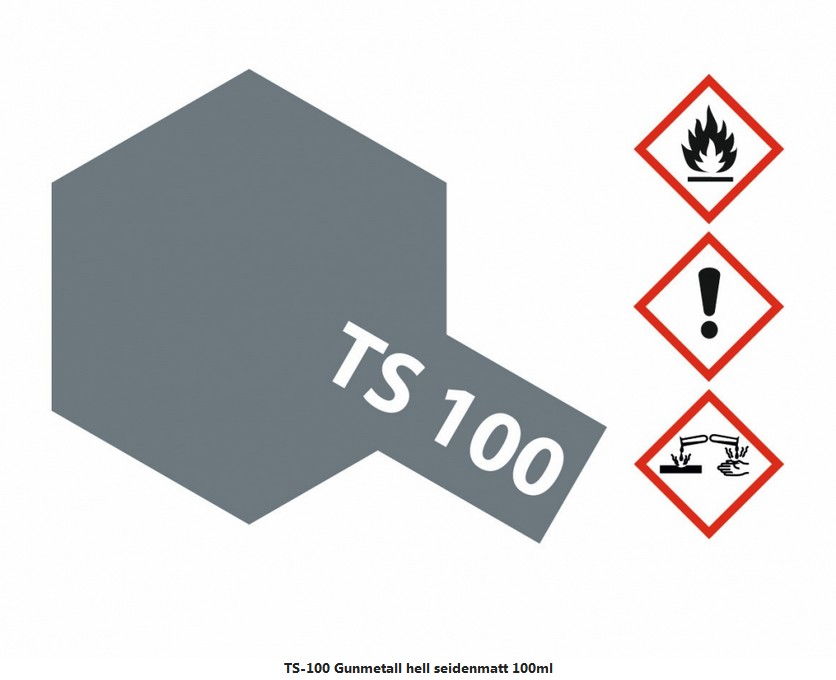 85100 TS100 - Spray Gunmetall hell seidenmatt