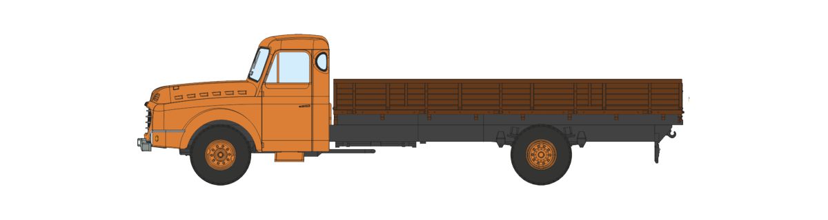 CB-198 Willeme Pritschen-Lkw orangebraun