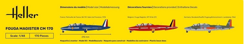 Heller 30510 FOUGA CM. 170 Magister