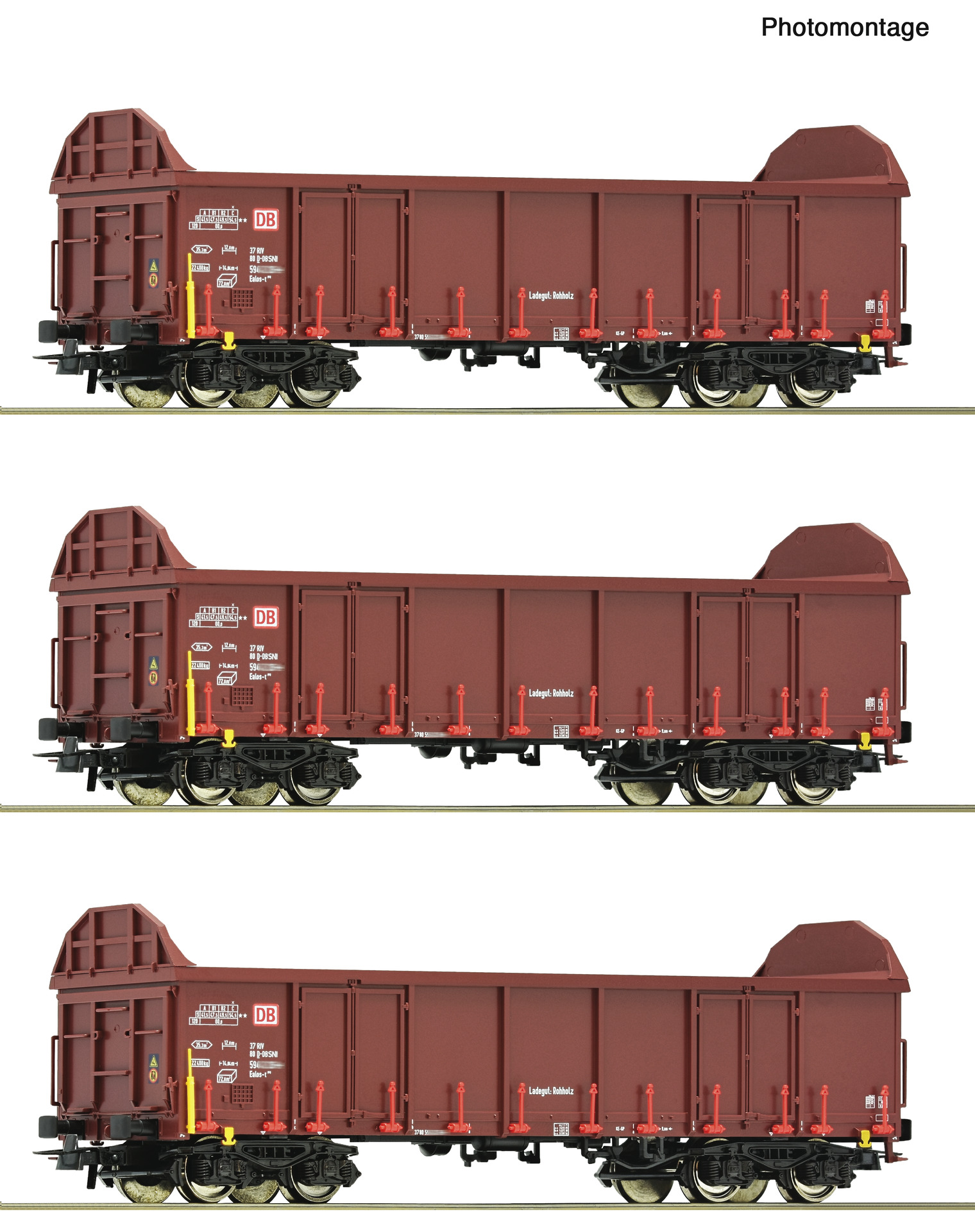 Roco 6600131 DBAG Off. Güterw. Ealost Set 3t. Ep.5/6