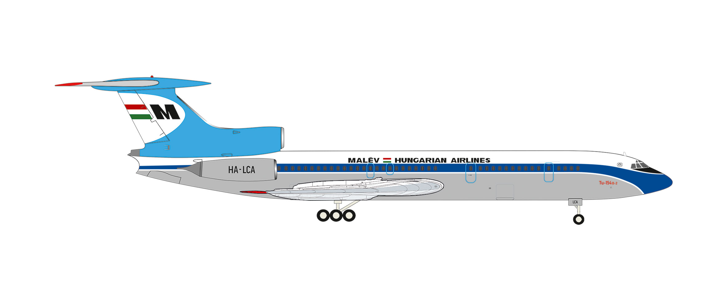 574044 Tupolev TU-154B2 Malév Hungarian