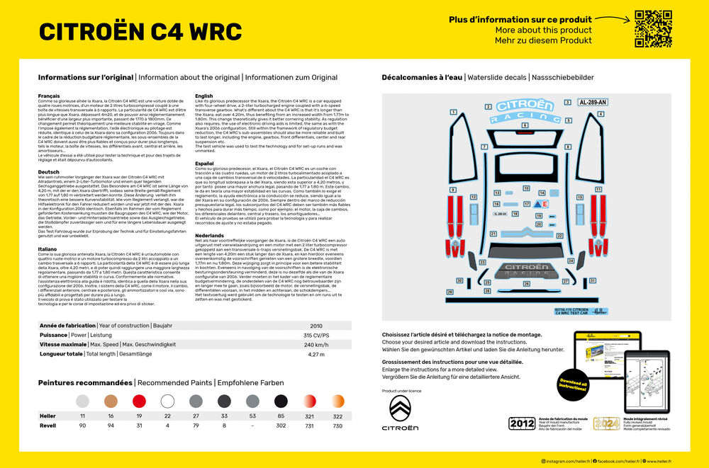 Heller 80756 Citroen C4 WRC
