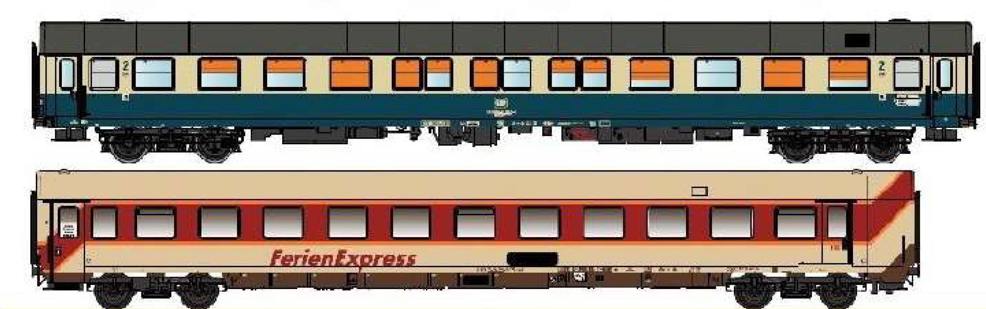 PI9602 FerienExpress Wagen-Set 2-tlg. Ep.4/5