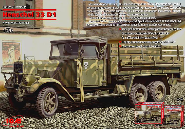 35466 Henschel 33D1 WWII Germ. Army Truck