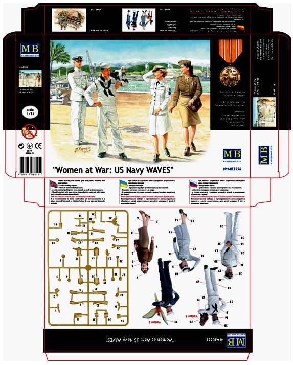 Master Box Ltd. MB3556 Männer u.Frauen US Navy Waves