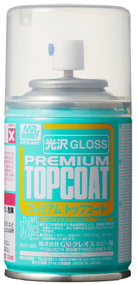B-601 Mr Hobby: Premium Top Coat Spray gloss