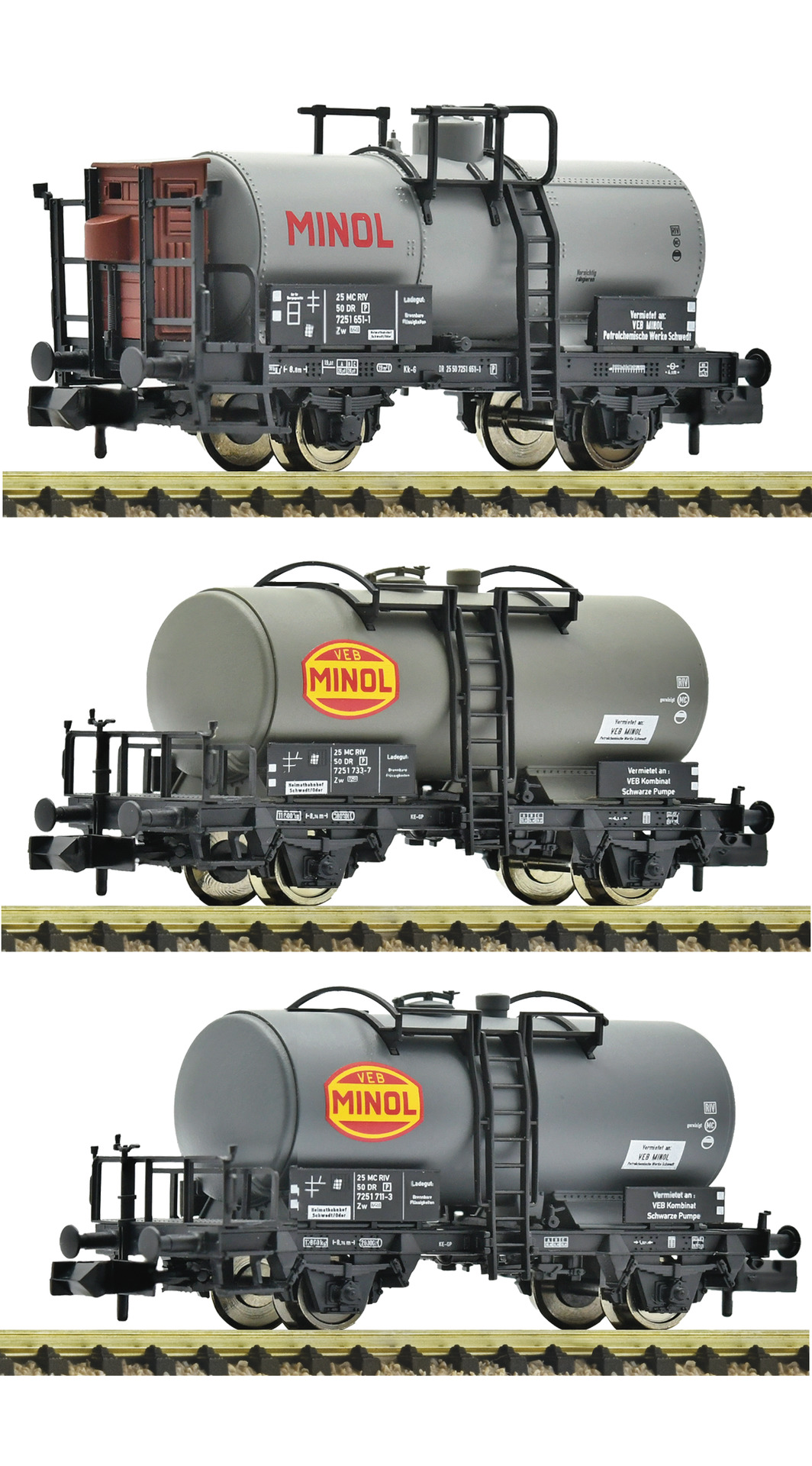 6660152 DR Kesselwagen "MINOL" Set 3tlg. Ep.4