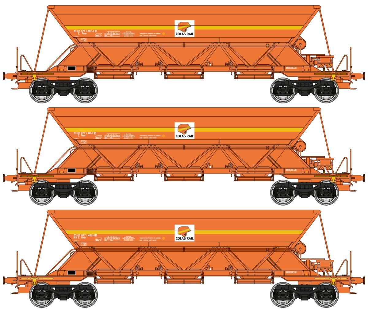 NW-271 SNCF Selbstentladewagen-Set 3-tlg. Ep.6