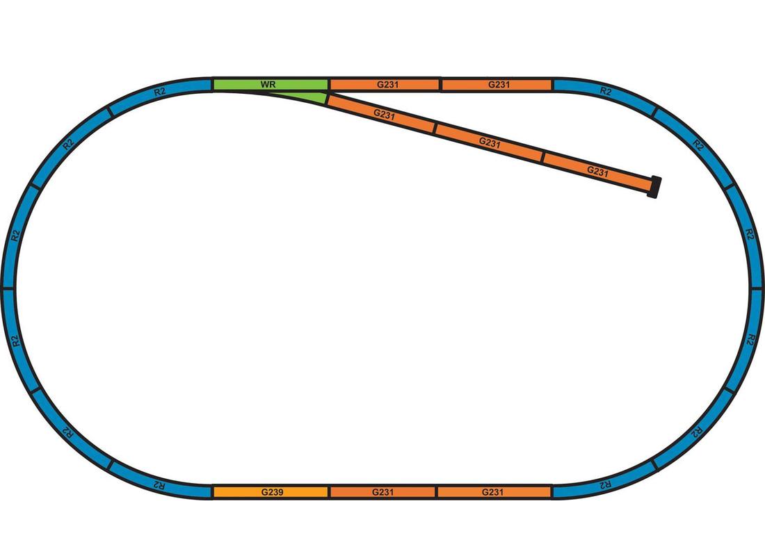 55366 Bettung für A-Gleis Set A+B