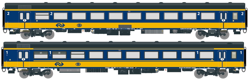 Exact-train 11022 NS Reisezugwagen-Set 2-tlg ICRm Ep.6