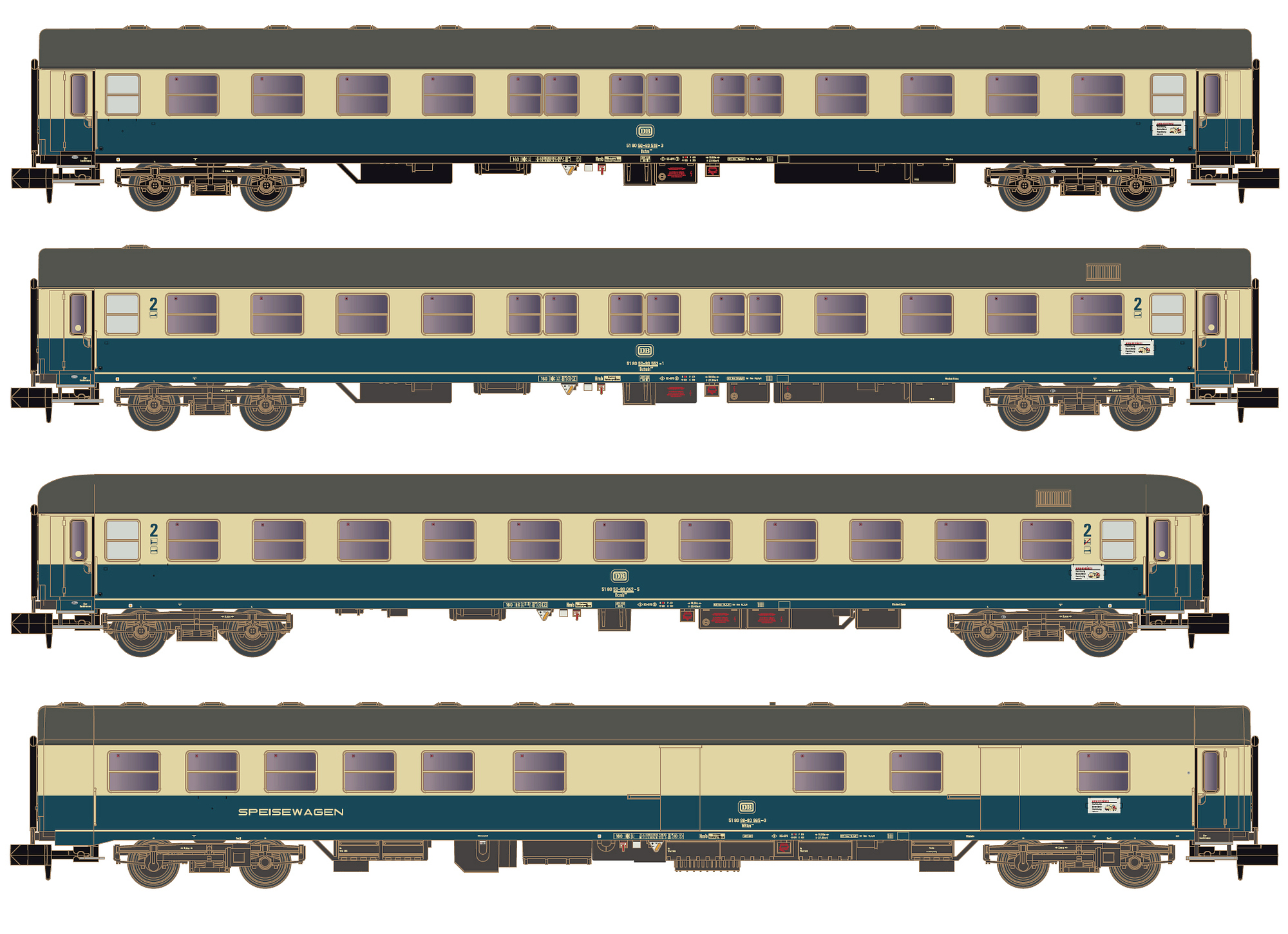 22206 DB Personenwagen-Set 4-tlg. Ep.4