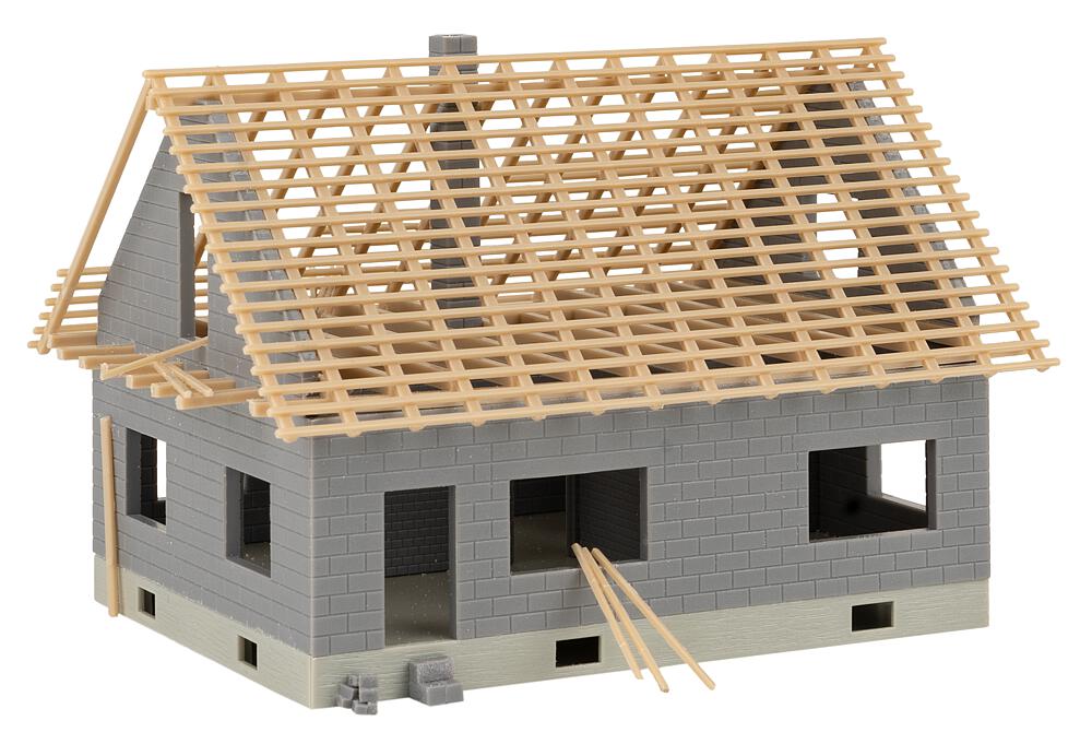 130658 Haus im Bau mit Kran