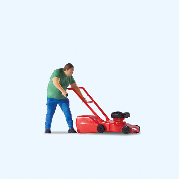Preiser 28278 Anwerfen des Rasenmähers