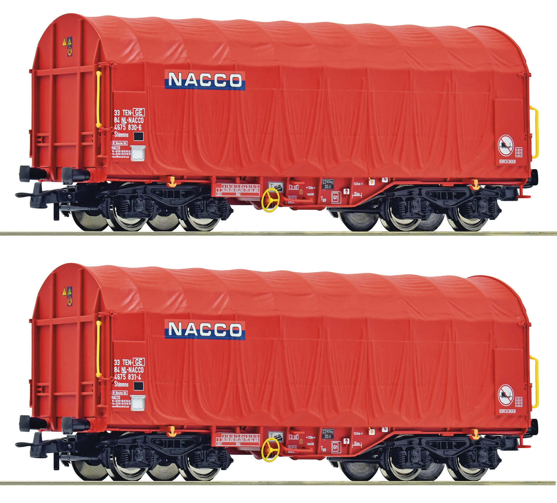Roco 6600226 Nacco 2er Set Schiebeplanenwagen Ep.6