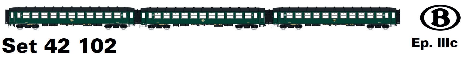 42102 SNCB Personenwagen-Set I2 3-tlg Ep.3c