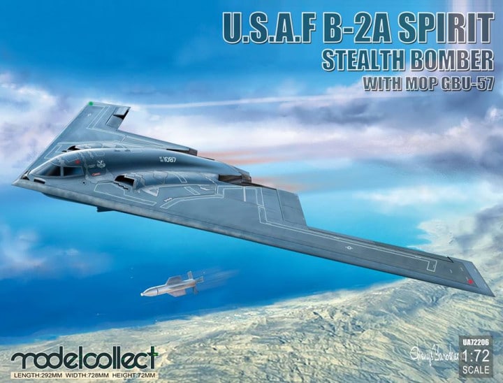 UA72206 USAF B-2A Spirit Stealth Bomber with Mop