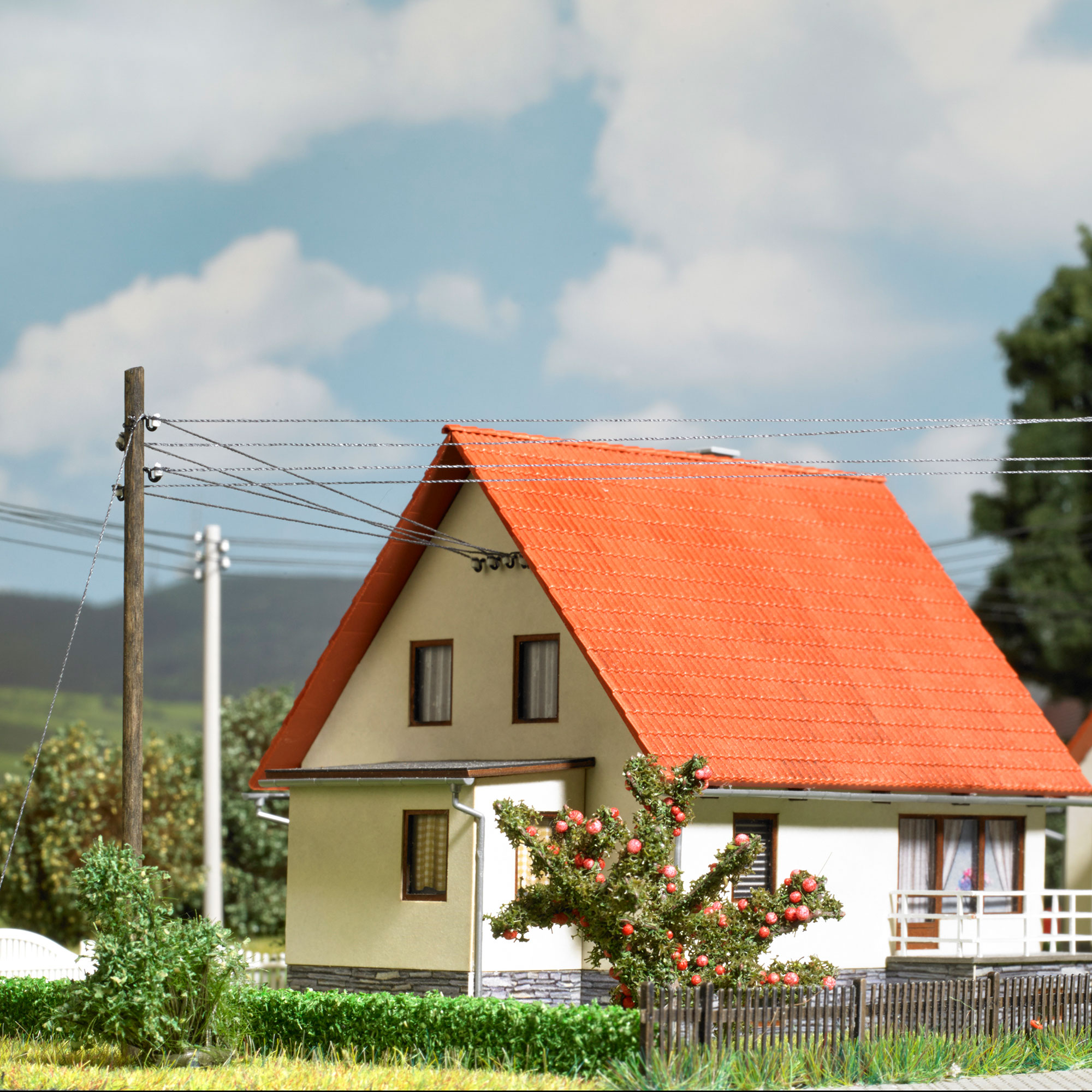 1753 Freileitung 2 Holzmasten