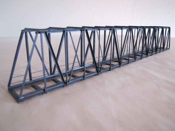 Hack KT52 Lange Kastenbrücke 52cm eingleisig, grau